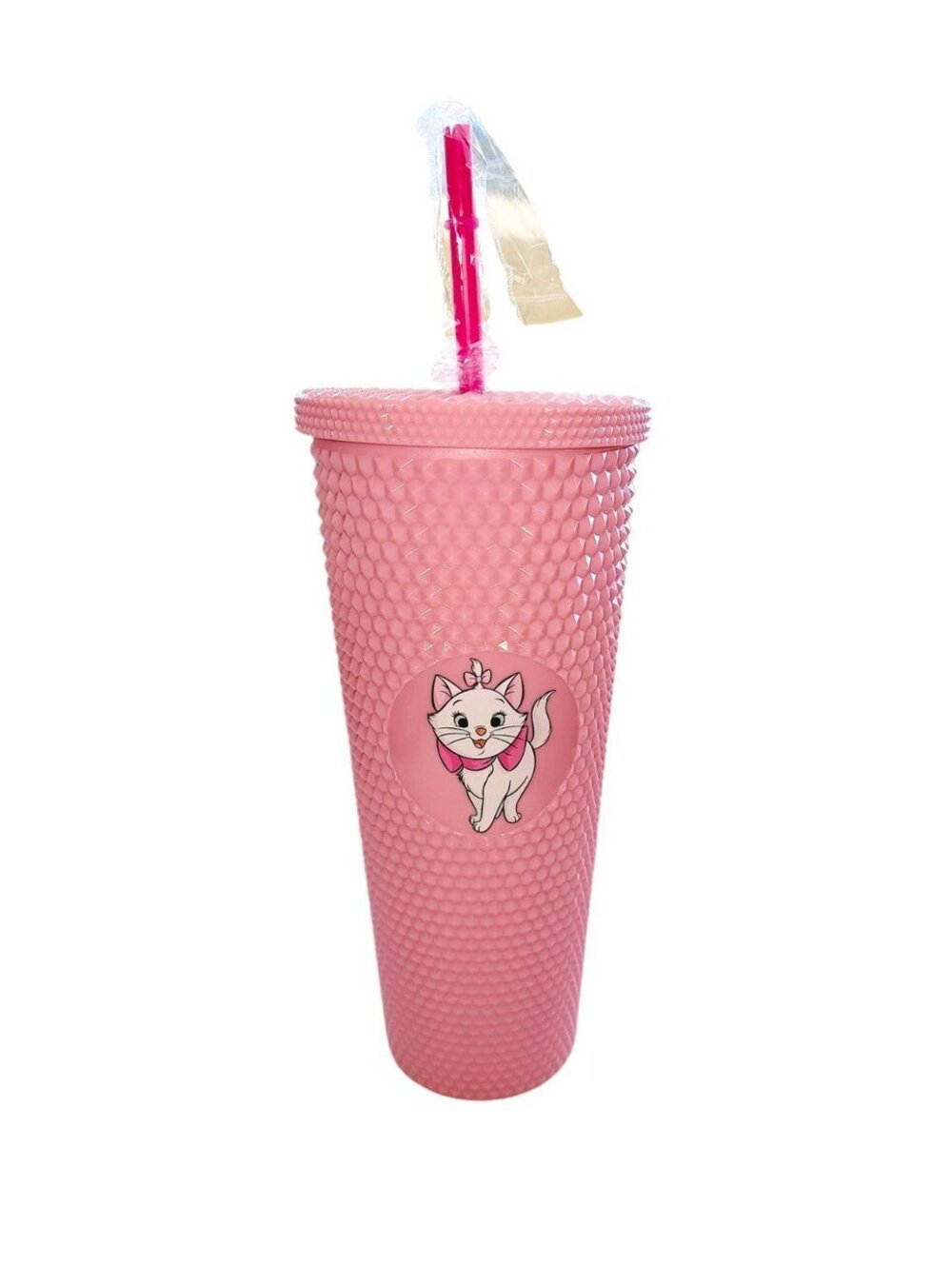 Bioworld Disney Aristocats Marie Studded Tumbler Pink Water Bottle 24oz NEW
